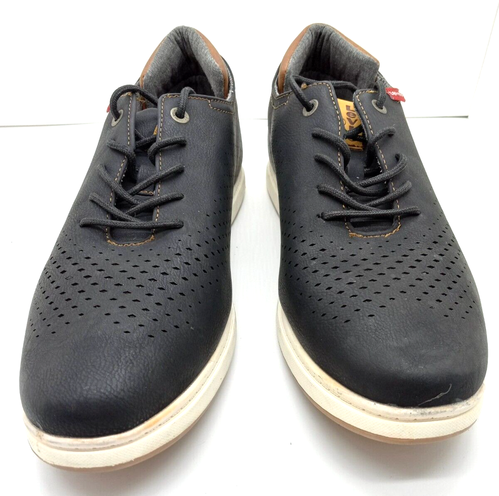 Levi's Men's Chester Waxed Casual Fashion Sneaker Shoes Black/White Size 13