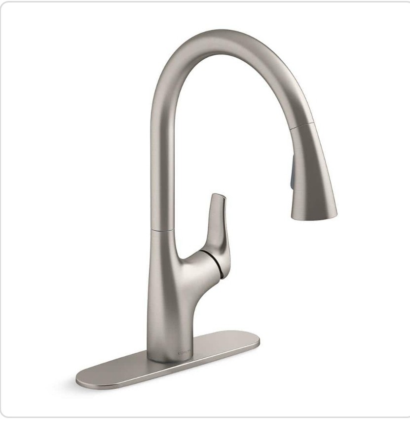 Kohler R33300-VS Trove Single-Handle Stainless Steel Kitchen Faucet