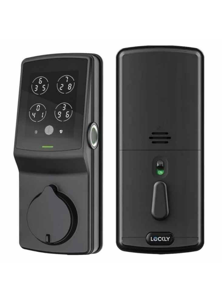 Lockly Secure Plus Deadbolt Smart Fingerprint Lock Matte Black Pgd728fmb