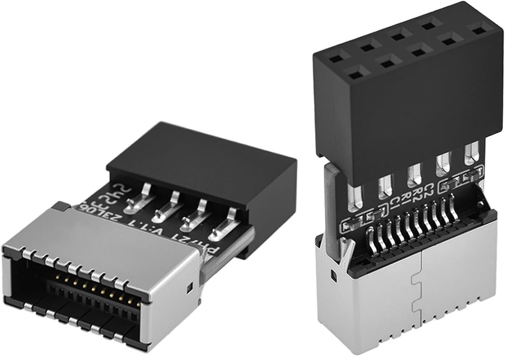 USB 2.0 9Pin Male to USB 3.1 Type E Female Front Panel Adapter