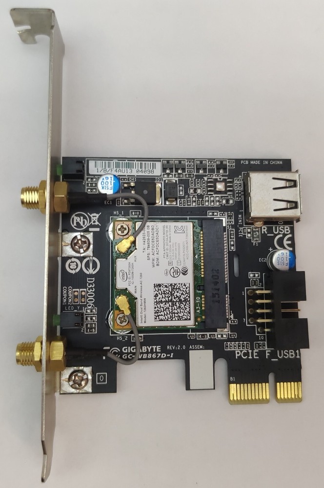 Gigabyte GC-WB867D-I 802.11AC PCI-e Wireless Dual Band WiFi Network Card