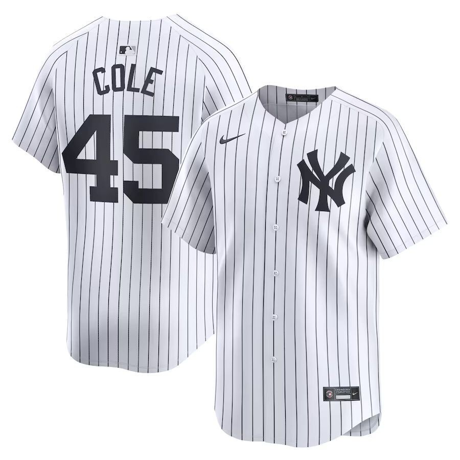 Yankees Gerrit Cole #45 White NWT Men's Women's Youth Home Player Jersey