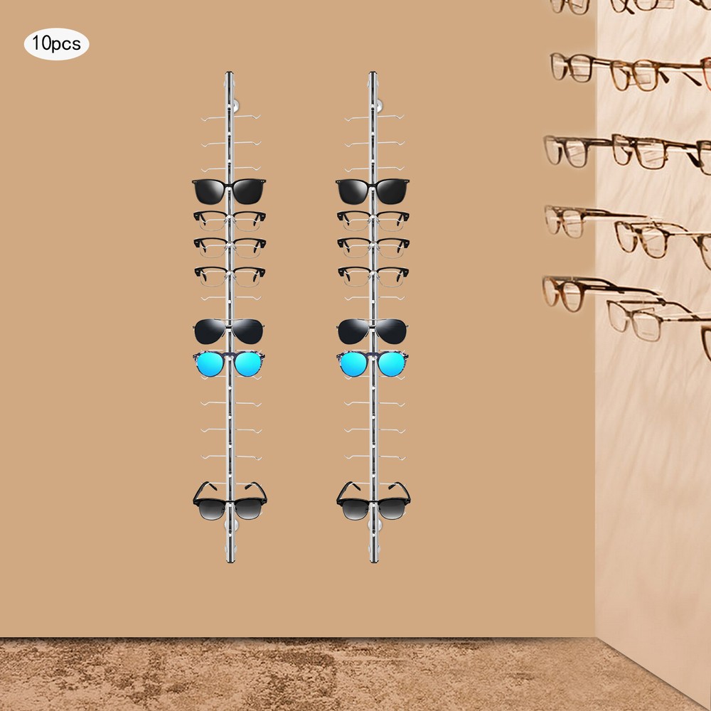 Wall Mounted Sunglasses Organizer Display Stand Holder for Eyeglasses