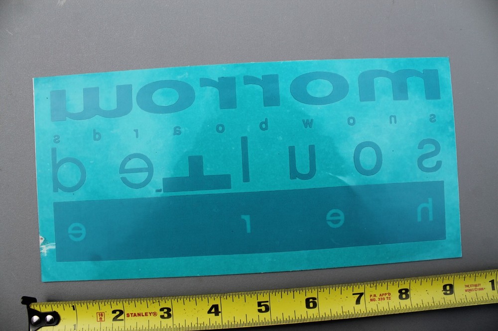 Morrow Snowboards Authorized Dealer Vintage SNB7b STICKER