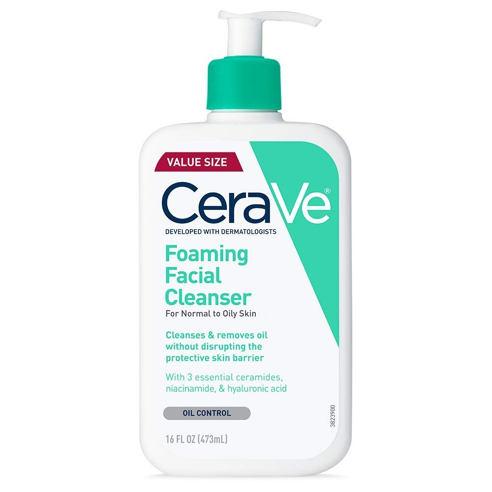 CeraVe Foaming Facial Cleanser for Oily Skin with Hyaluronic Acid