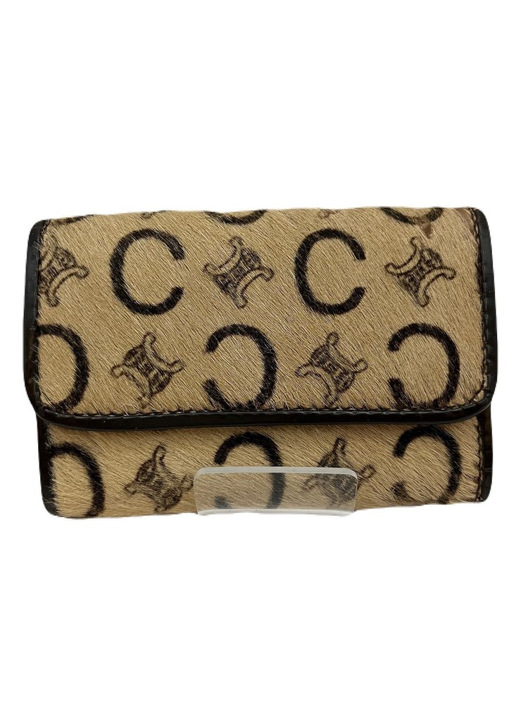 CELINE Brown Leather Key Wallet with 6 Hooks Pre-Owned E0703-19  