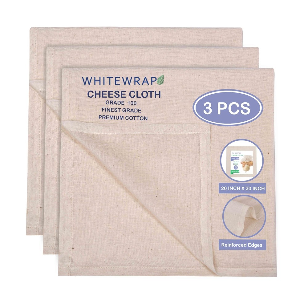 Reusable Cheesecloth & Nut Milk Bag with Fine Mesh Filter for Straining | Grade 100 Quality | Eco-Friendly Multipurpose Kitchen Tool for Juicing, Brewing, and Cooking