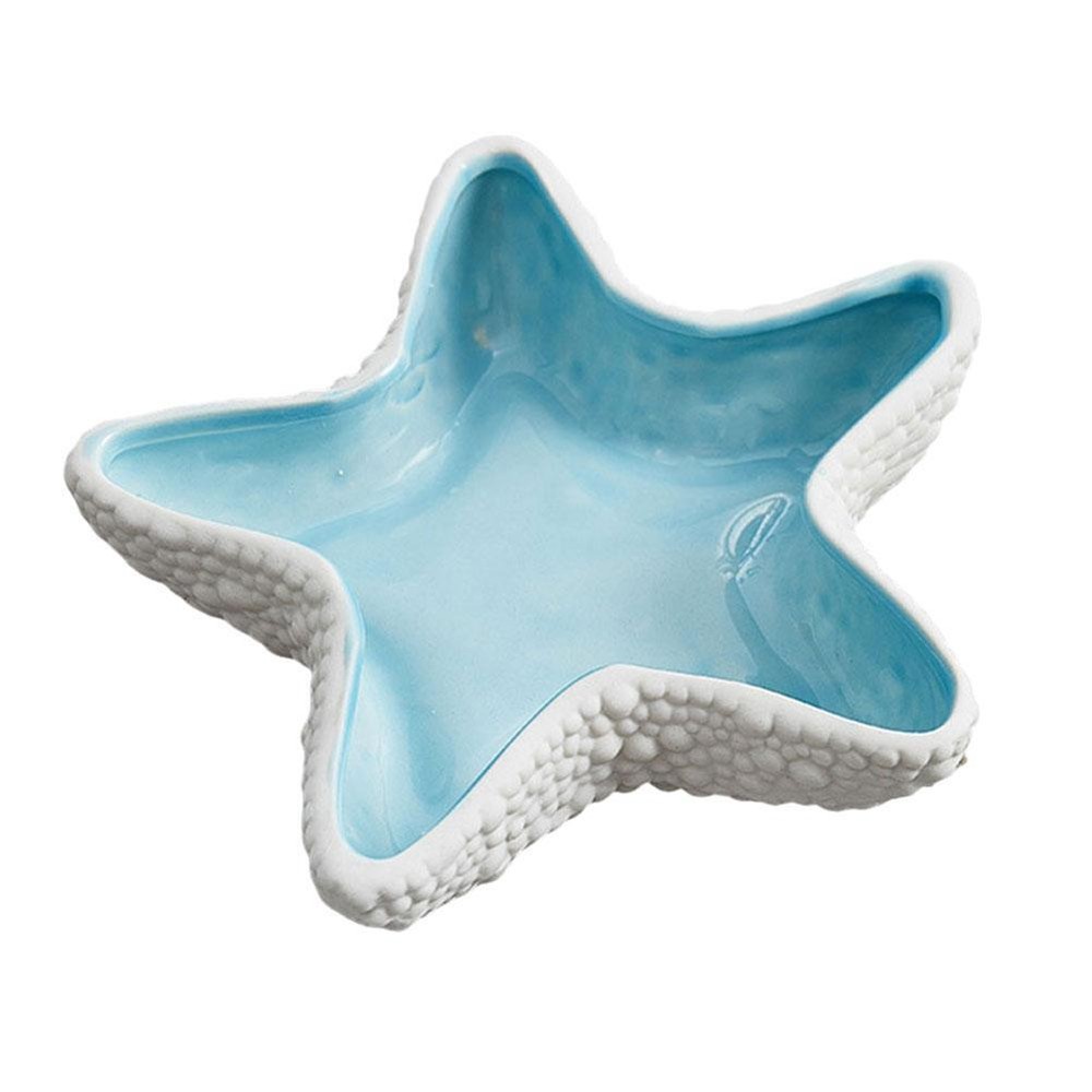 Sea Star Shell Ceramic Storage Tray Necklace Rings Jewelry Desktop Storage Box