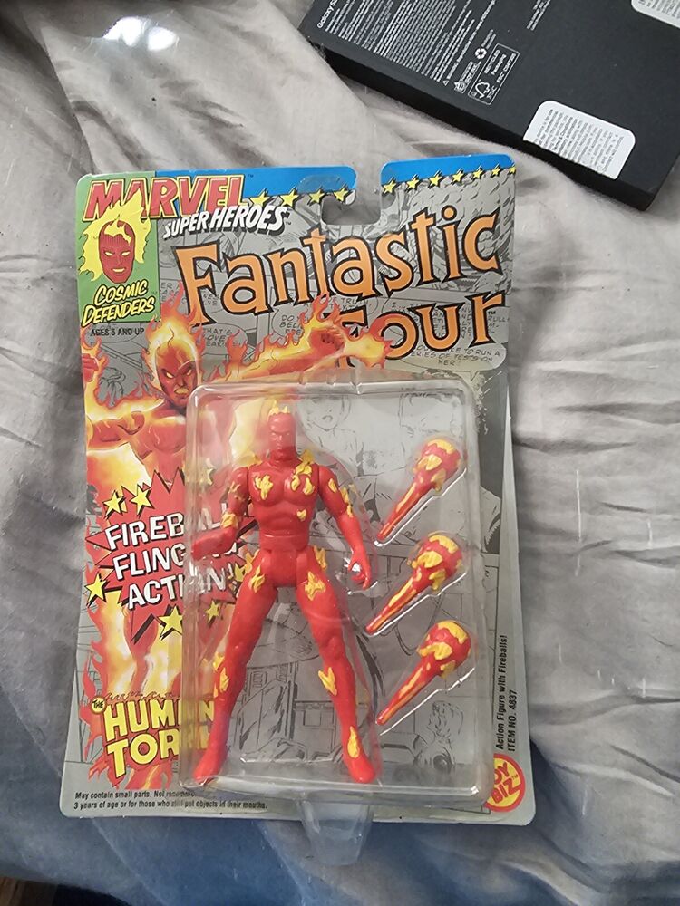 1992 Marvel Super Heroes Fantastic Four Human Torch Action Figure by Toy Biz New
