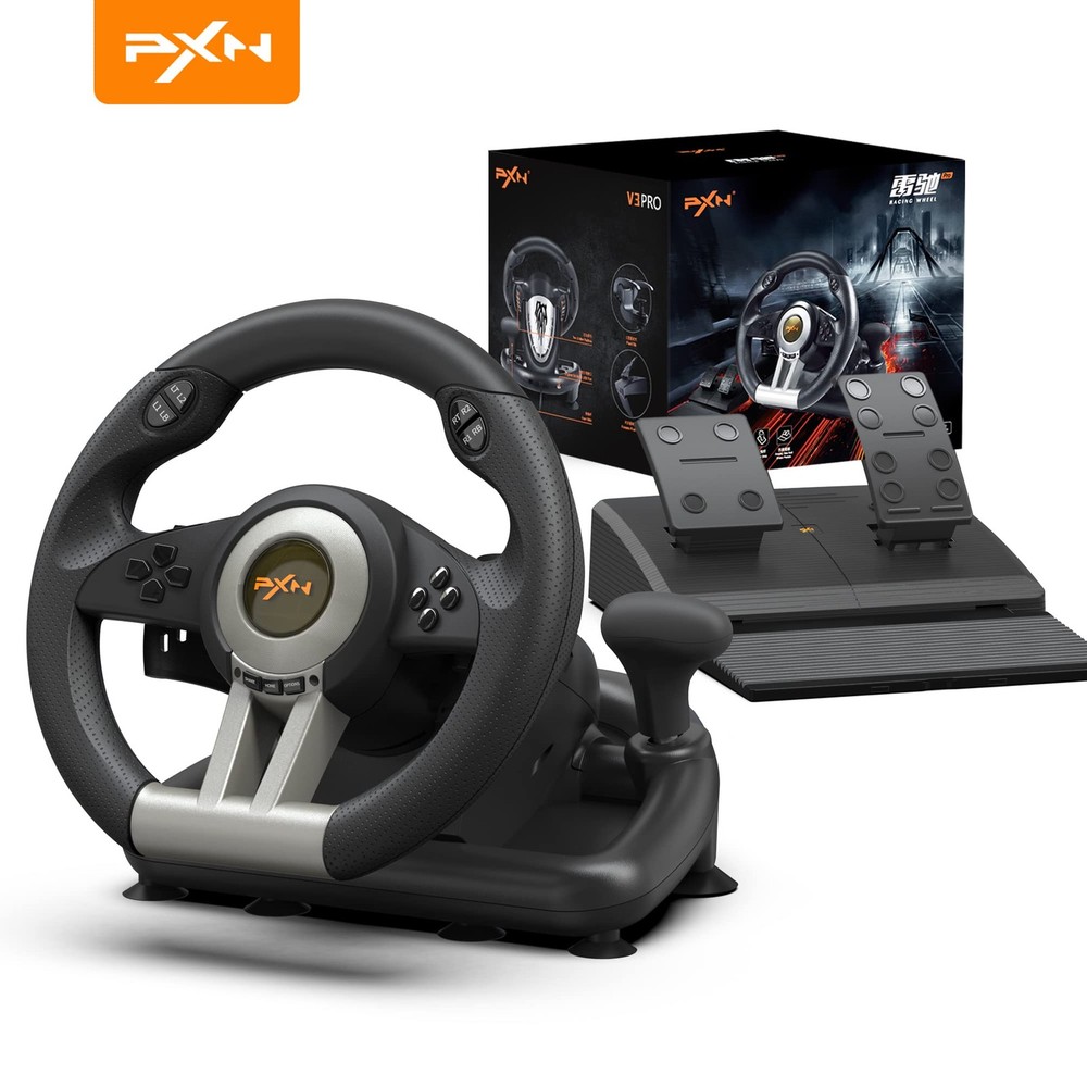 180° V3II Racing Wheel for PC - Realistic Gaming Steering Wheel