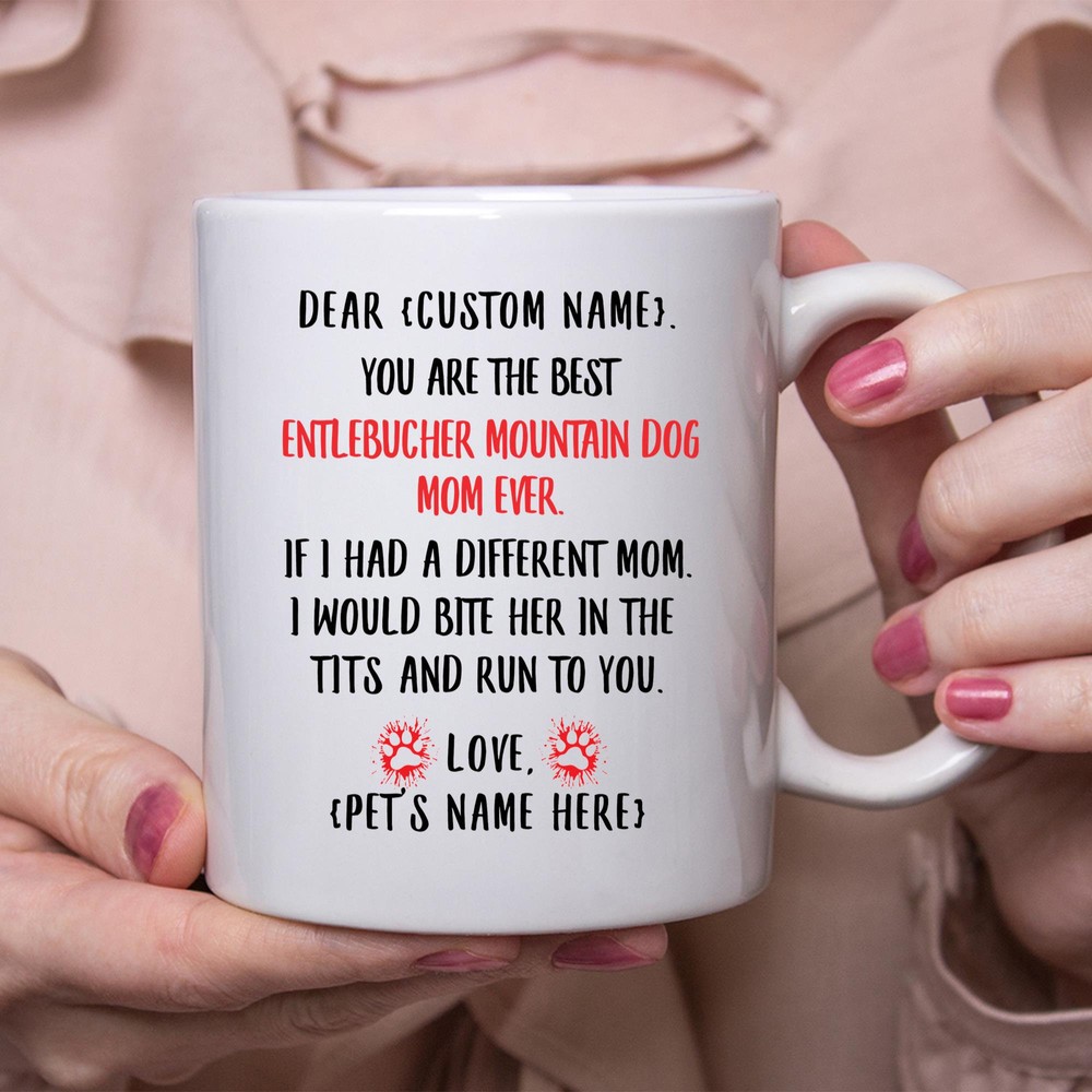 Entlebucher Mountain Dog Mom Gift Personalized Mothers Day Gift Mug Custom Name
