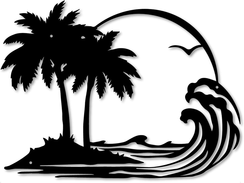 Custom Palm Tree Metal Signs for Home & Office Decor  -image