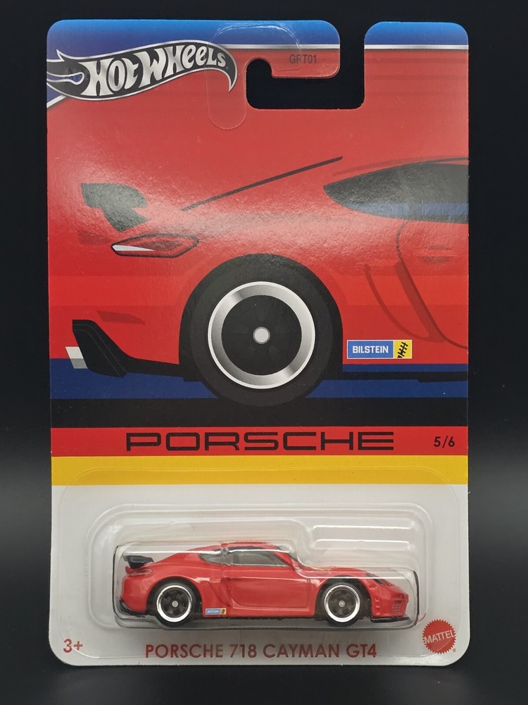 2024 Hot Wheels Silver Series Porsche 718 Cayman GT4 5/6 Red HRW60