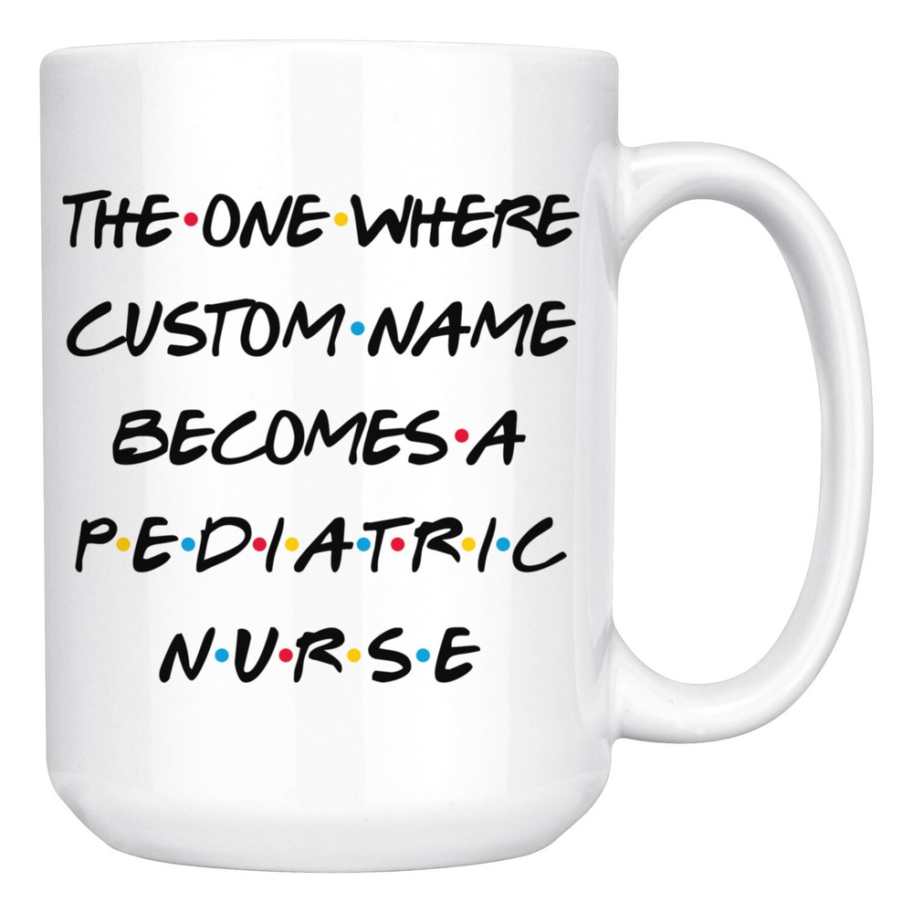 Personalized Pediatric Nurse Career Job Promotion Mug, Nurse Graduation Gift