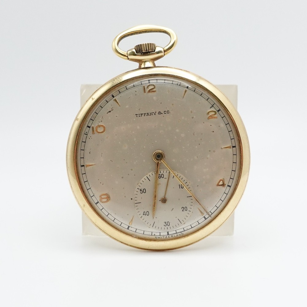 Tiffany & Co. 14K Yellow Gold Open Face Pocket Manual Watch - 45482