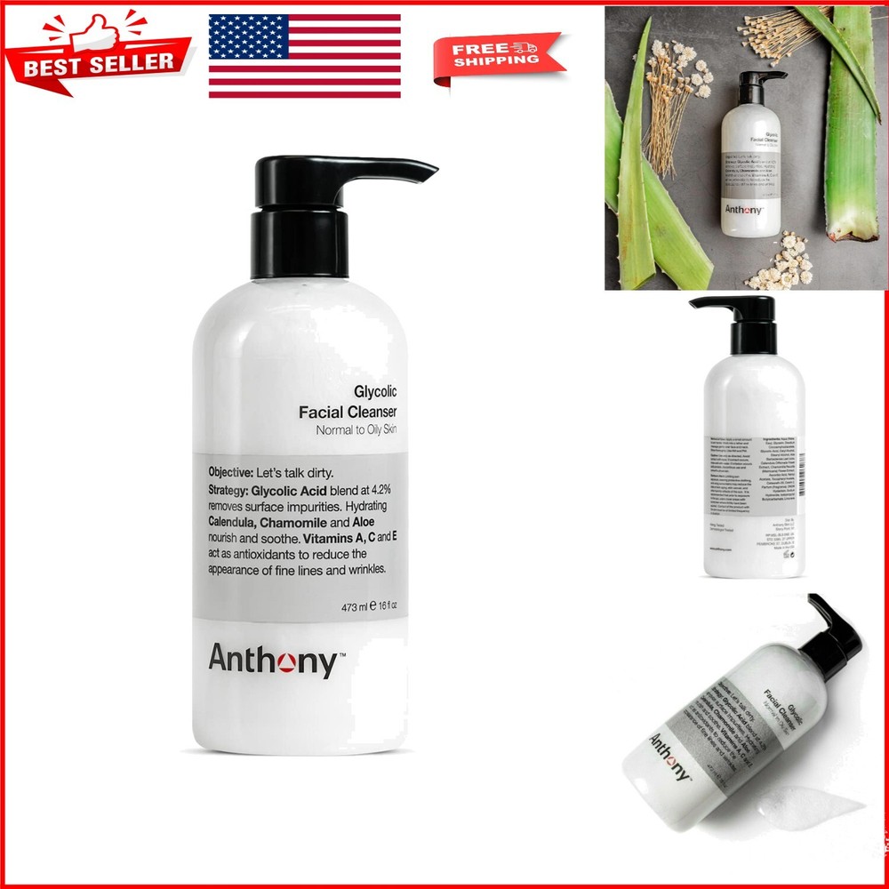 Daily Glycolic Facial Cleanser for Men – Exfoliating Hydration & Shave Prep