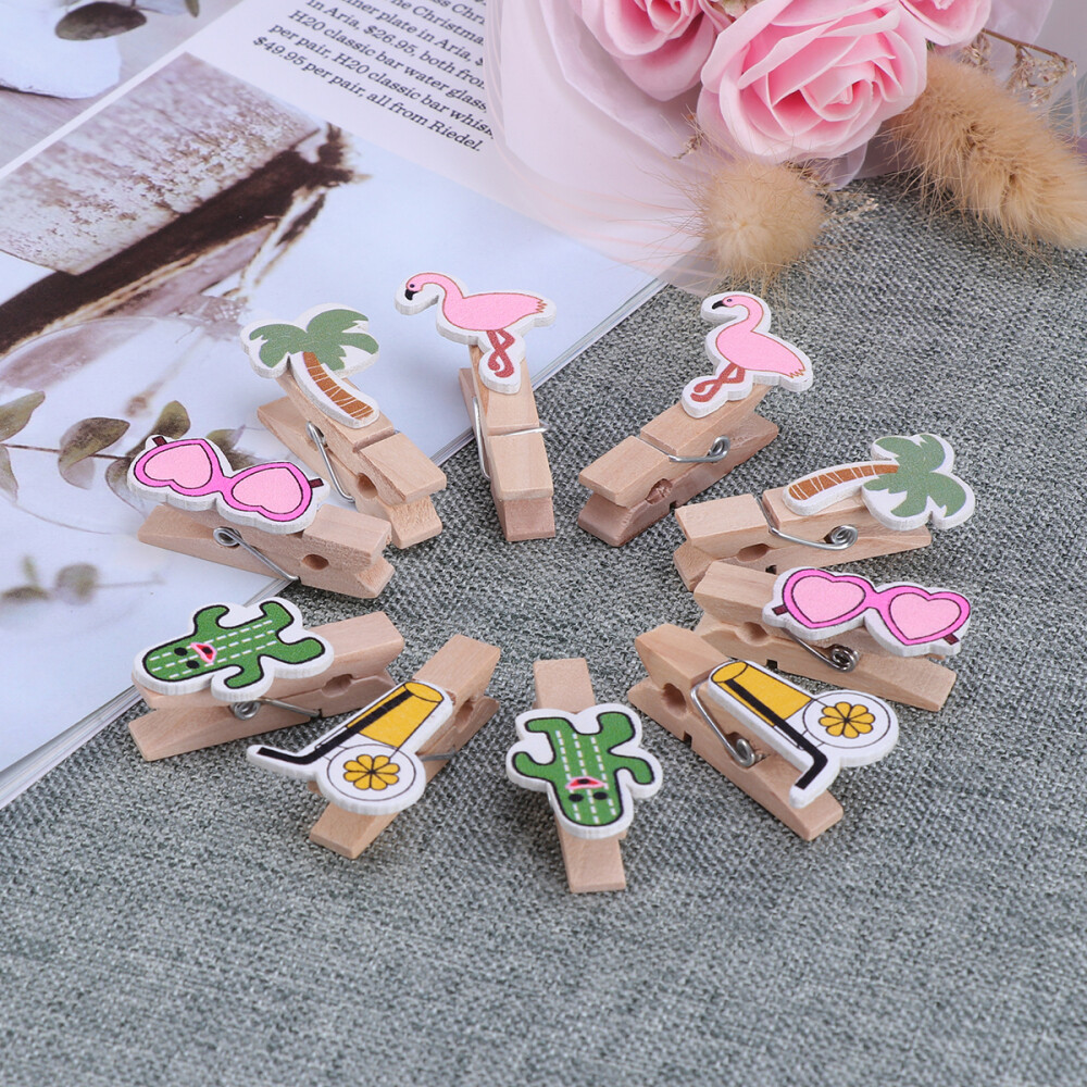 Hawaii Party Supplies Clothespins Craft Clothespin Wooden Decoration