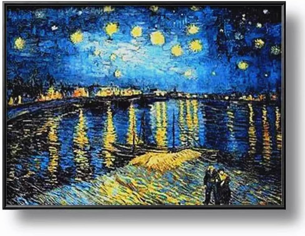 Van Gogh Diamond Art Kit Starry Night on the Rhone River, 5D Full Diamond Art Gi