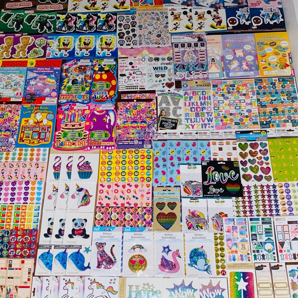 Scratch & Sniff, Pop Up, Puffy, Glitter, Glossy, Metallic, Foil, Stickers 1289+