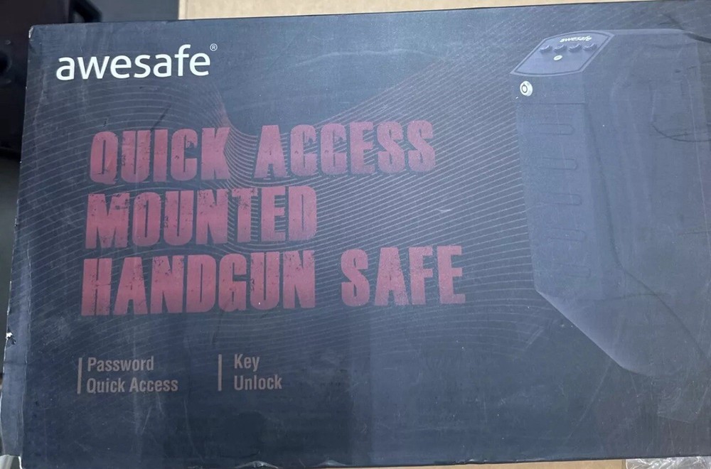 Biometric Handgun Safe Gun Concealment Under Desk Quick Drop New!-image