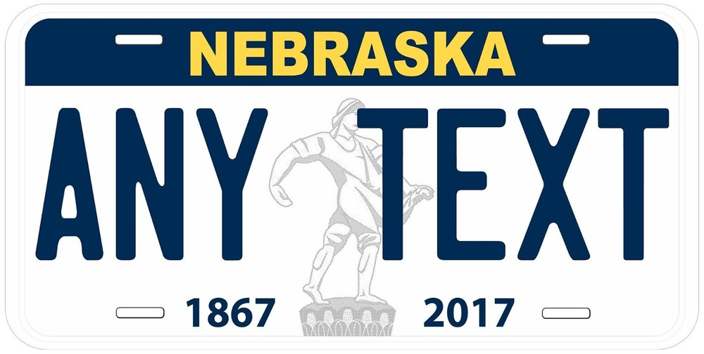 Nebraska 2017 Personalized Car License Plate Any Text