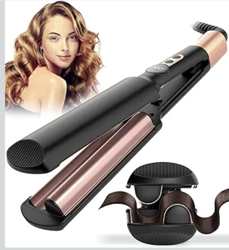 Hair Waver Crimper - Mini Hair Curler Ionic Styler with Ceramic Barrel Curler