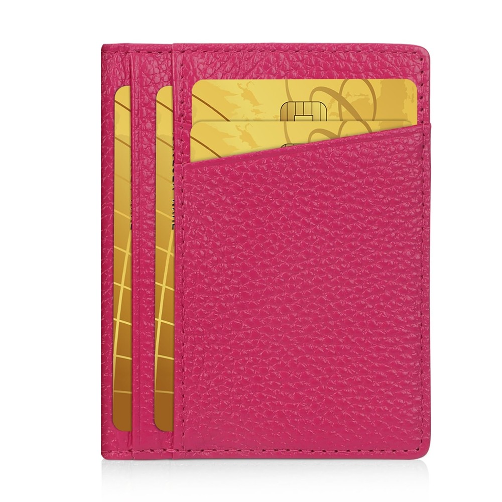 Slim Minimalist RFID Blocking Leather Wallet for Front Pocket