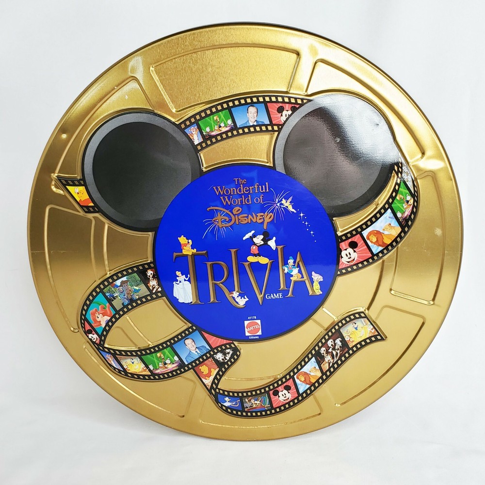 Disney Trivia Board Game Complete Round Tin Edition