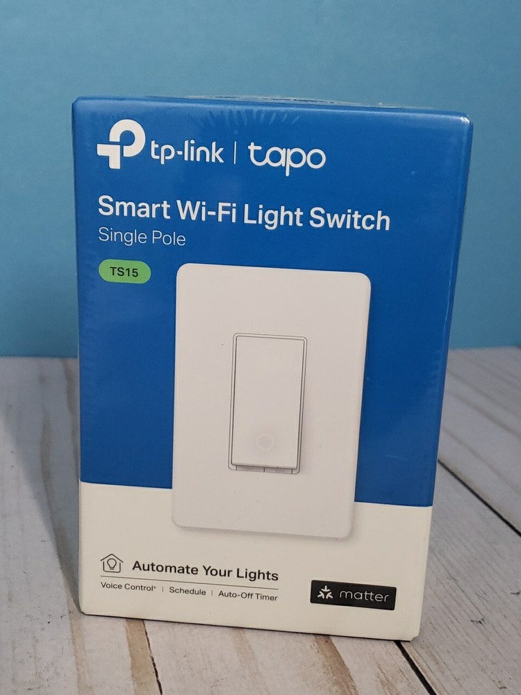 Tapo Smart Light Switch Single Pole with Matter Support TS15 1-Pack