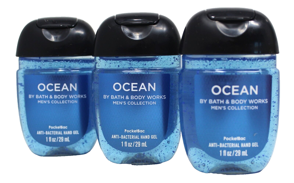 Bath Body Works Ocean Hand Sanitizer Anti Bacterial Gel Lot of 3