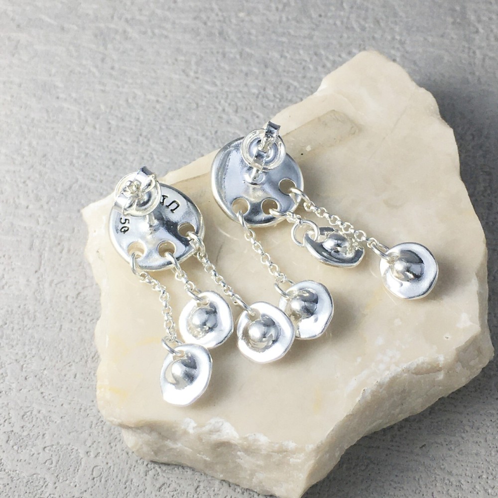 UNO de 50 Silver Plated Geometric Cross Earrings for Women Fashion Jewelry-image