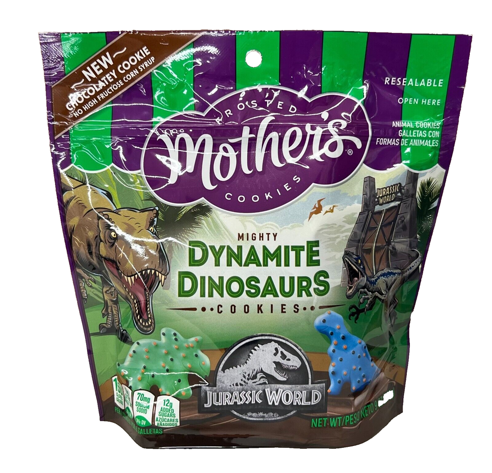 Mighty Dynamite Dinosaur Frosted Cookies by Mother’s 9 oz