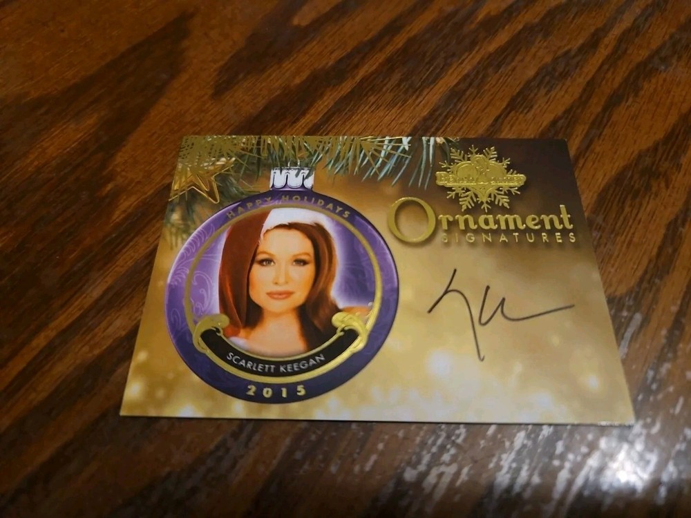 Benchwarmer 2015 Scarlett Keegan Happy Holidays Ornament Signatures Auto Playboy