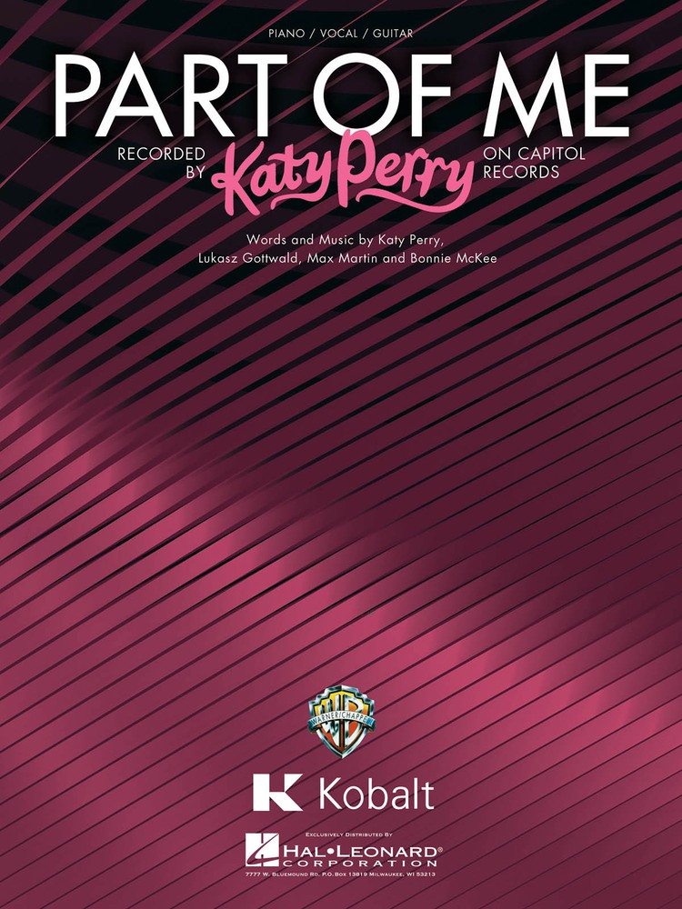 Katy Perry Part of Me Piano Vocal Sheet Music Lyrics Hal Leonard