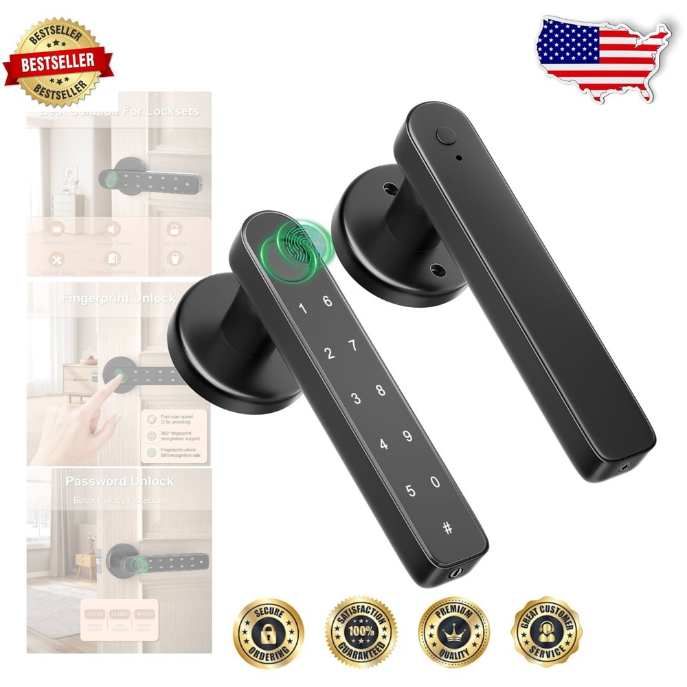 Smart Biometric Fingerprint Door Lock with Keyless Entry for Enhanced Home Security  -image