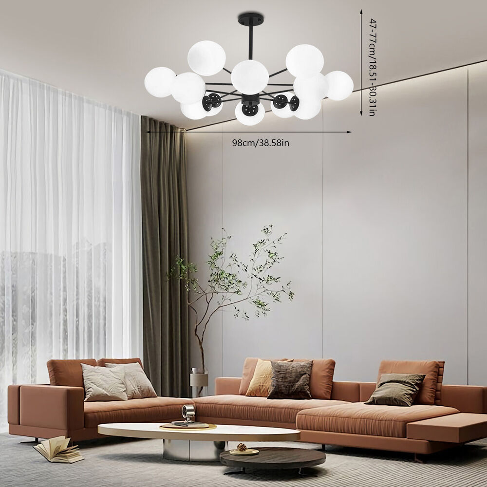 Modern Glass Ball LED Pendant Lamp Chandelier Dinning Room Ceiling Light Fixture