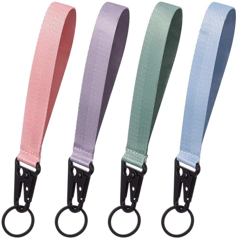4-Keychain Wristlet Lanyard Strap with Zipper Pull Holder