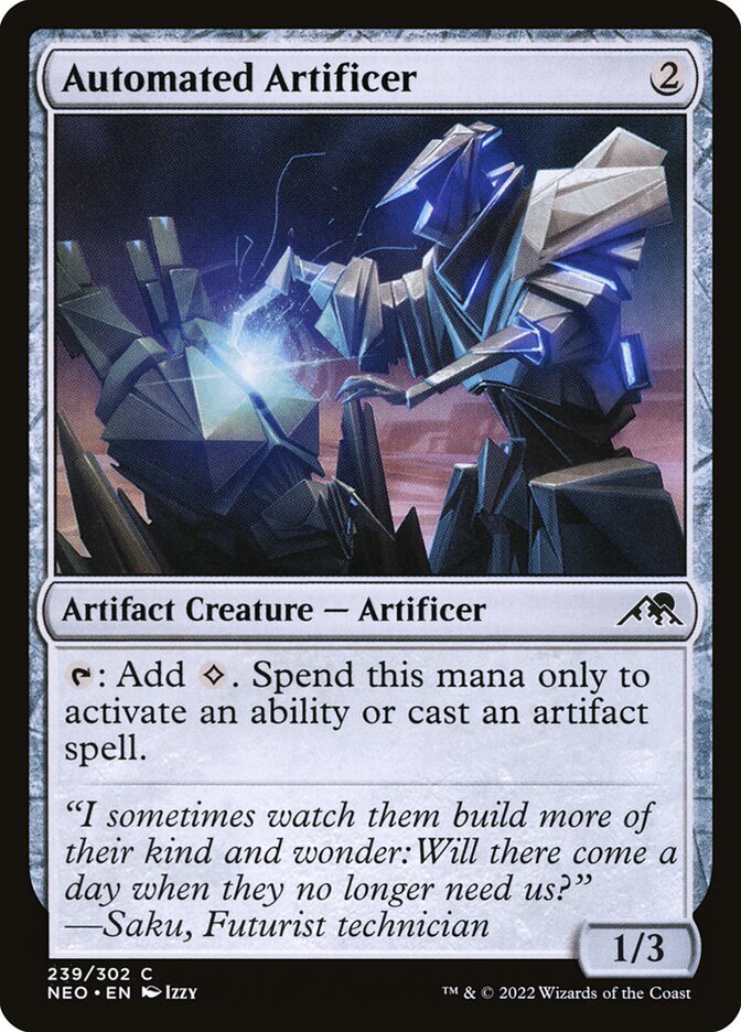 MTG Magic the Gathering Automated Artificer (239/606) Kamigawa Neon Dynasty LP-image