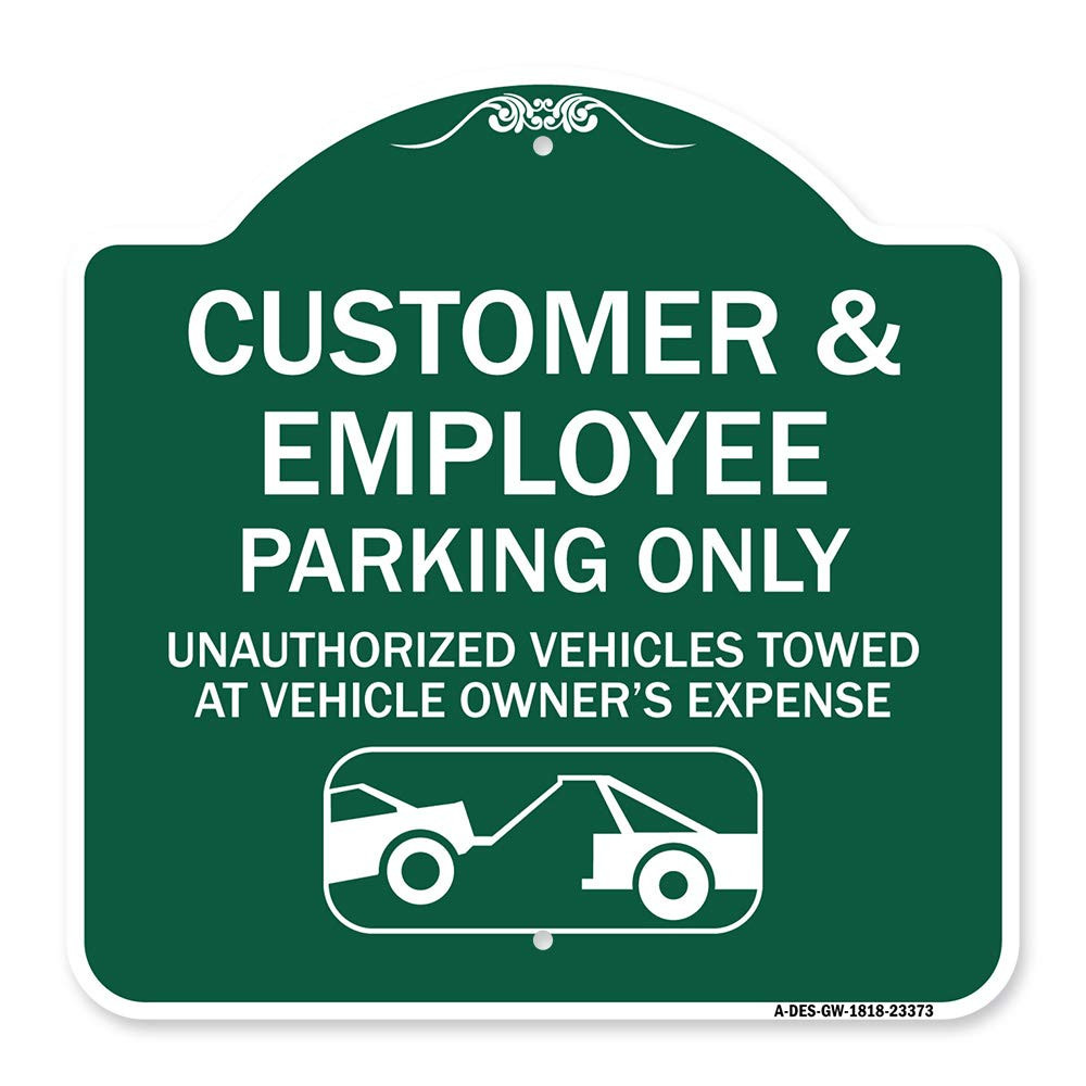 Sign - Parking Restriction Sign Customer and Employee Parking Only, Unauthori...-image
