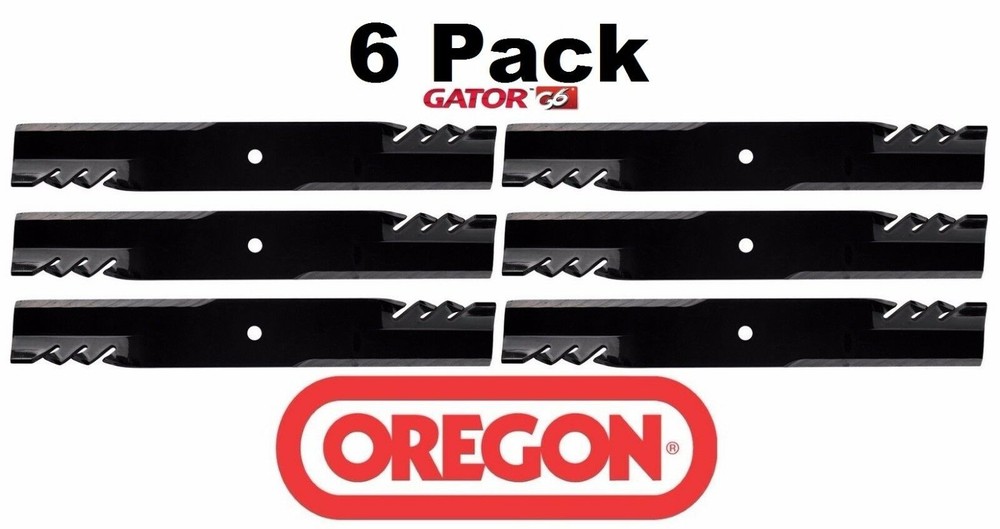 6 Pack Oregon 396-775 Gator Blade Replacement for John Deere AM102401 AM38314 M141786