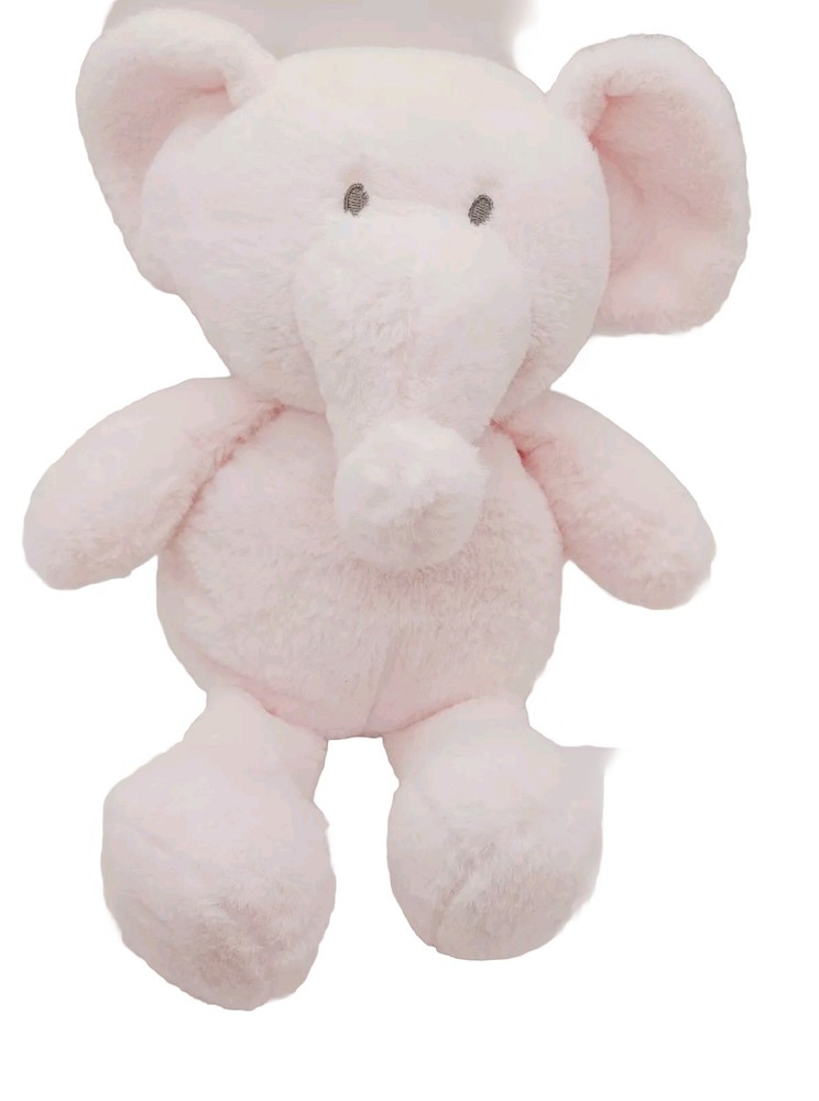 Kellytoy Pink Elephant Lovey Rattle Crinkle Ears Security Sewn Eye Plush 13