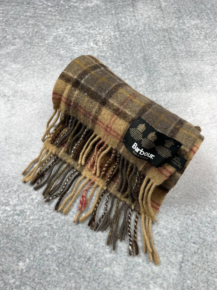 Barbour classic tartan wool scarf for men and women