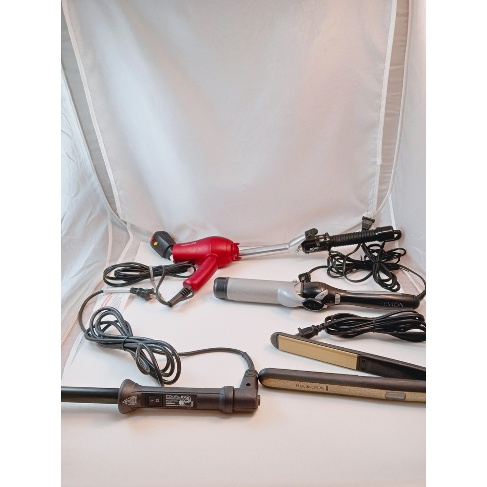 Conair Revlon Remington Hair Tools Lot Curling Irons Tested Working
