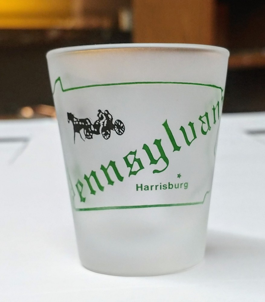 PENNSYLVANIA KEYSTONE STATE HARRISBURG Shot Glass Collectible Souvenir PA