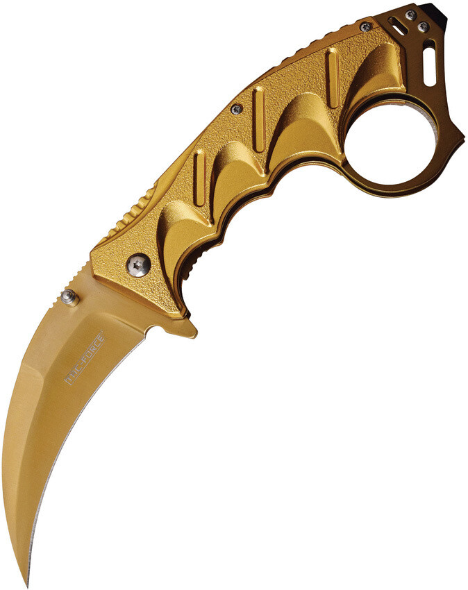Tac Force Karambit Linerlock Knife Automatic Gold TF-957GD
