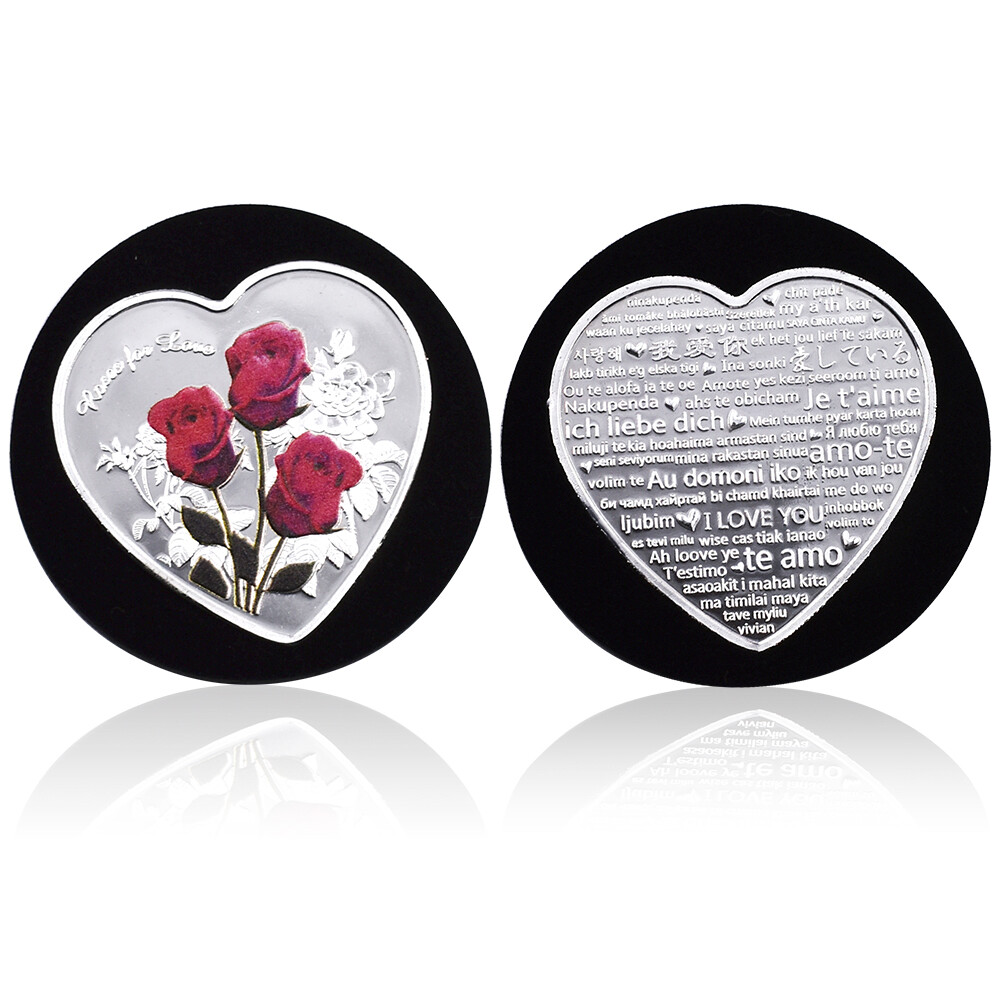 Brand New Nice Rose Gold Sliver Plated Metal Coin Challenge Coin Art Craft