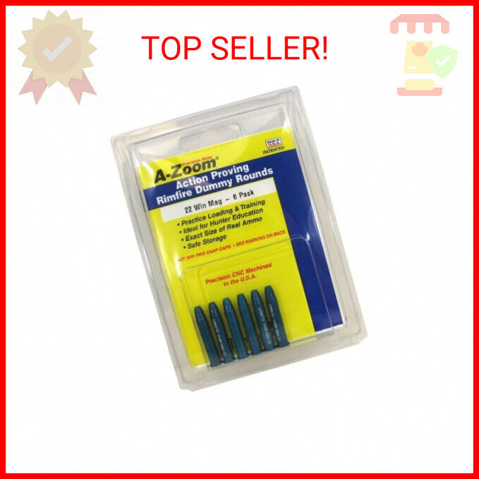 A-ZOOM 12204 Dummy Rounds for 22 Win Mag (Pack of 6)