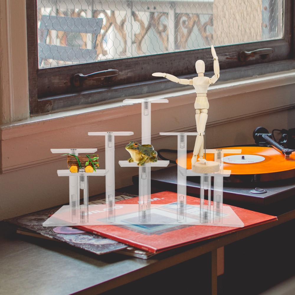 Acrylic Jewelry Display Shelf for Miniatures and Model Showcase