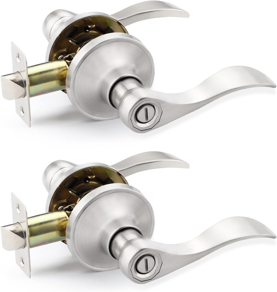 Keyless Privacy Door Handle Levers Interior Door Knob Bedroom Bathroom Door Lock