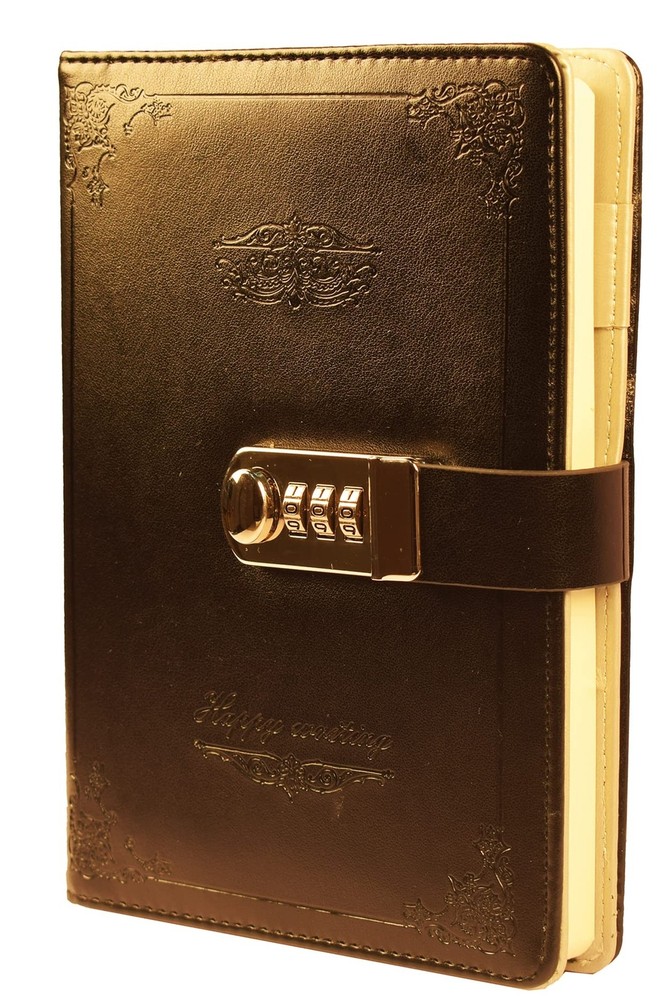 Retro Digital Password Journal with Secure Combination Lock-image